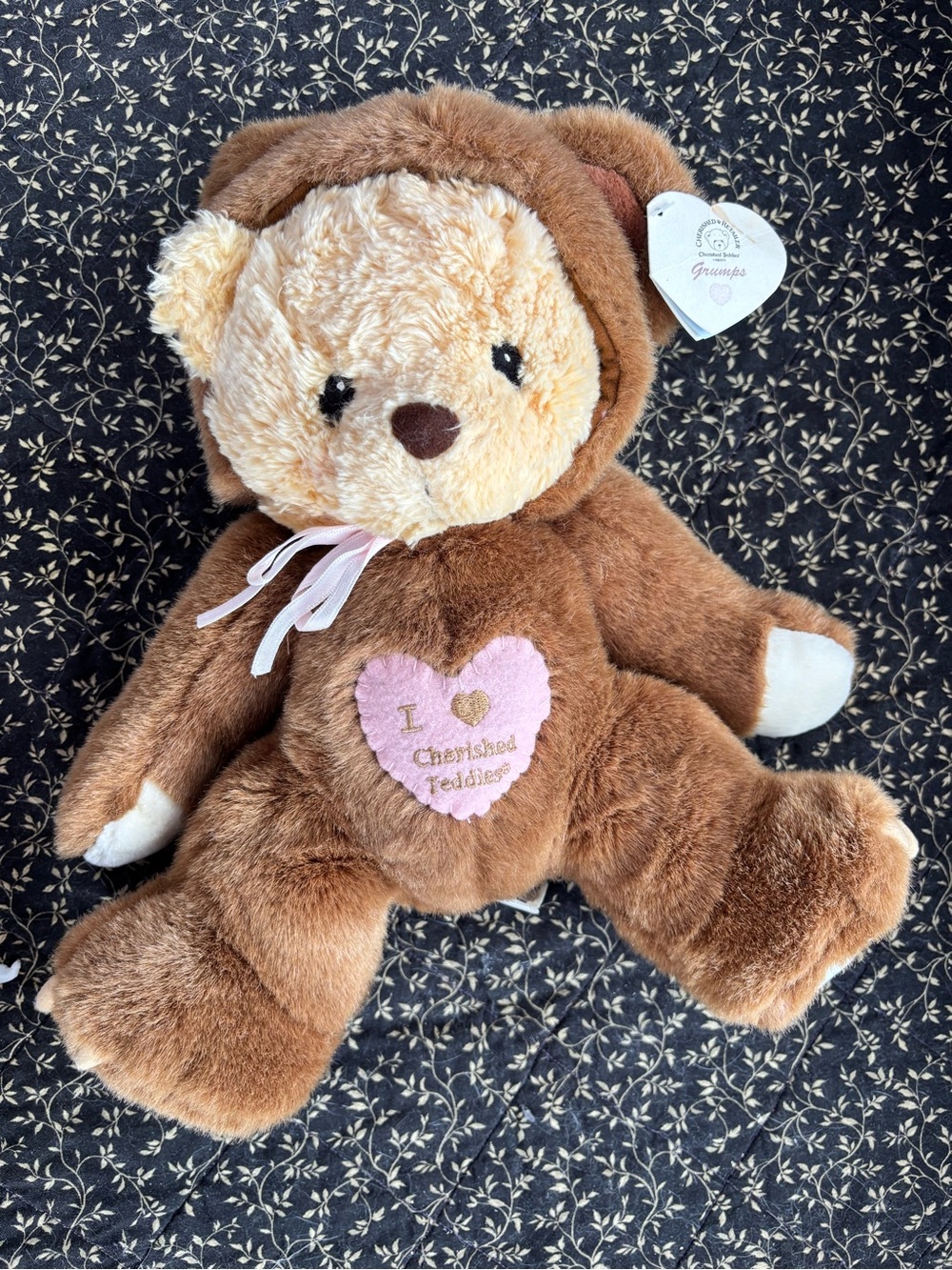 Vintage  Rare Cherished Teddies "Grumps" Plush Bear 13" w/ Tags (790613) 1998